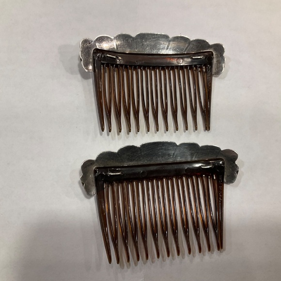 Two Vintage Sterling silver Hair combs - Picture 2 of 4